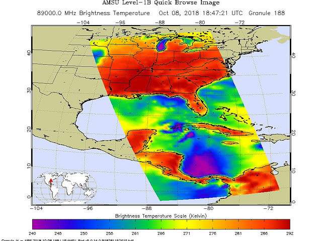 Image of AIRS satellite images of hurricane  