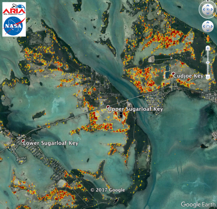 Image of ARIA Damage Proxy Map of Southern Florida from Hurricane Irma