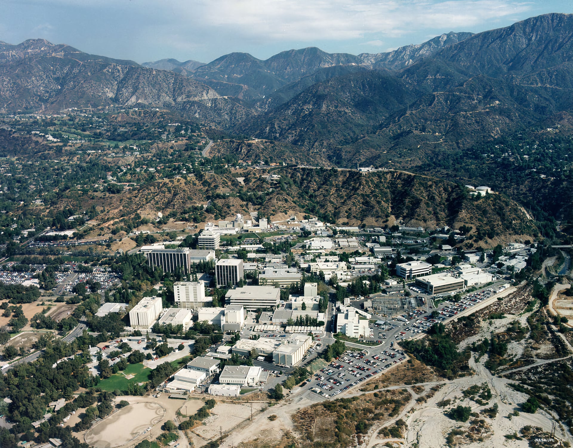 Aerial view of NASA’s Jet Propulsion Laboratory