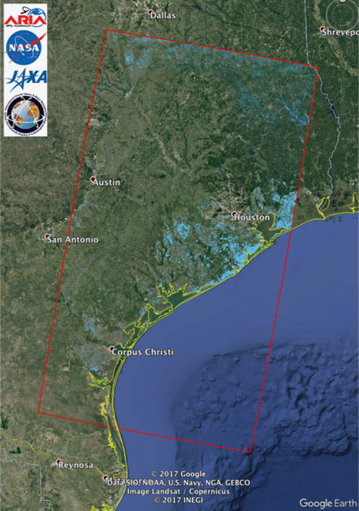 image of ARIA Flood Extent Map of Harvey from Sentinel-1 SAR Data