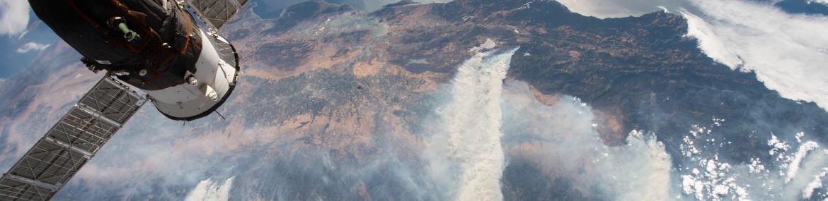 CA Wildfires ISS Image