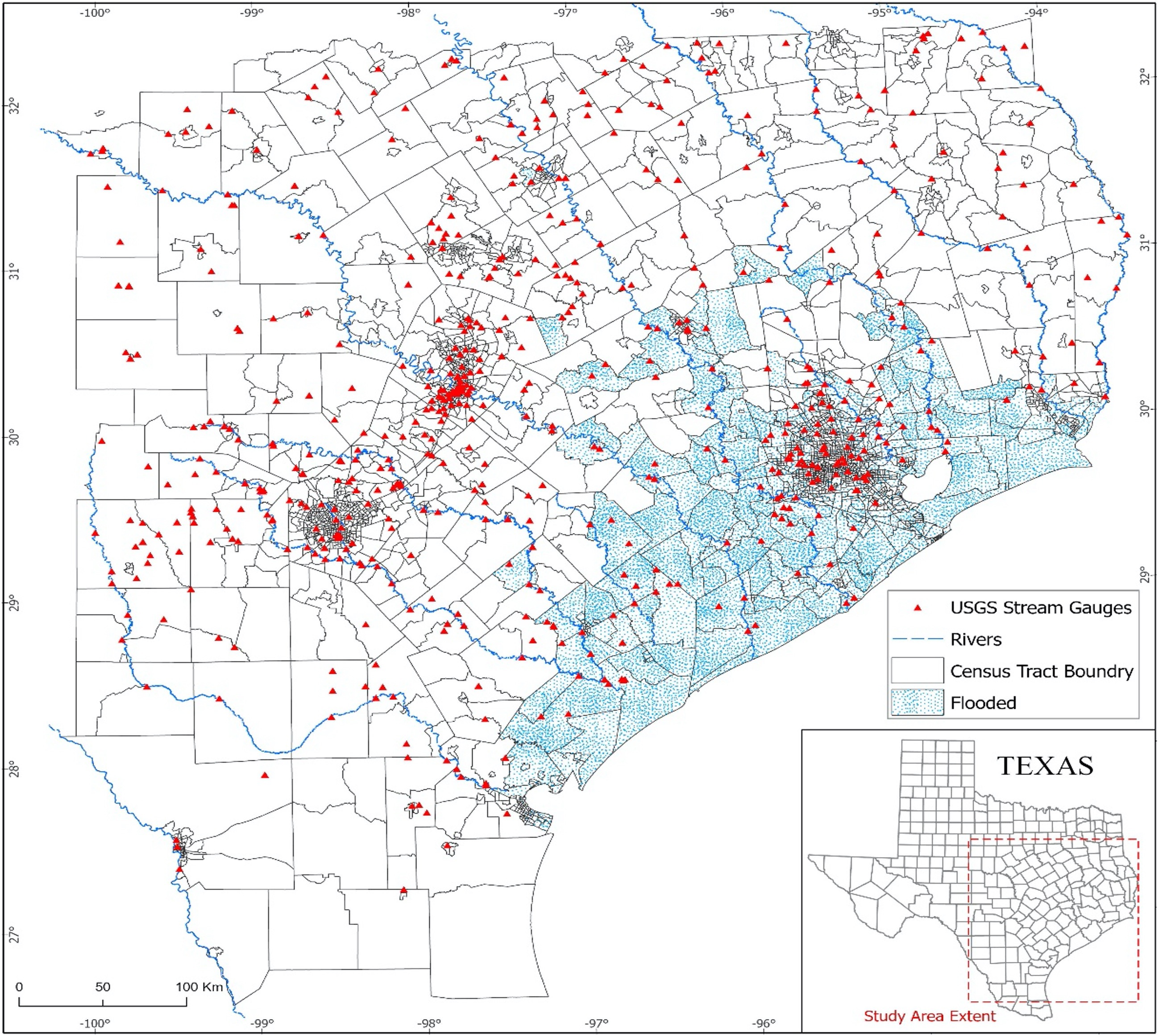 map of Texas coast