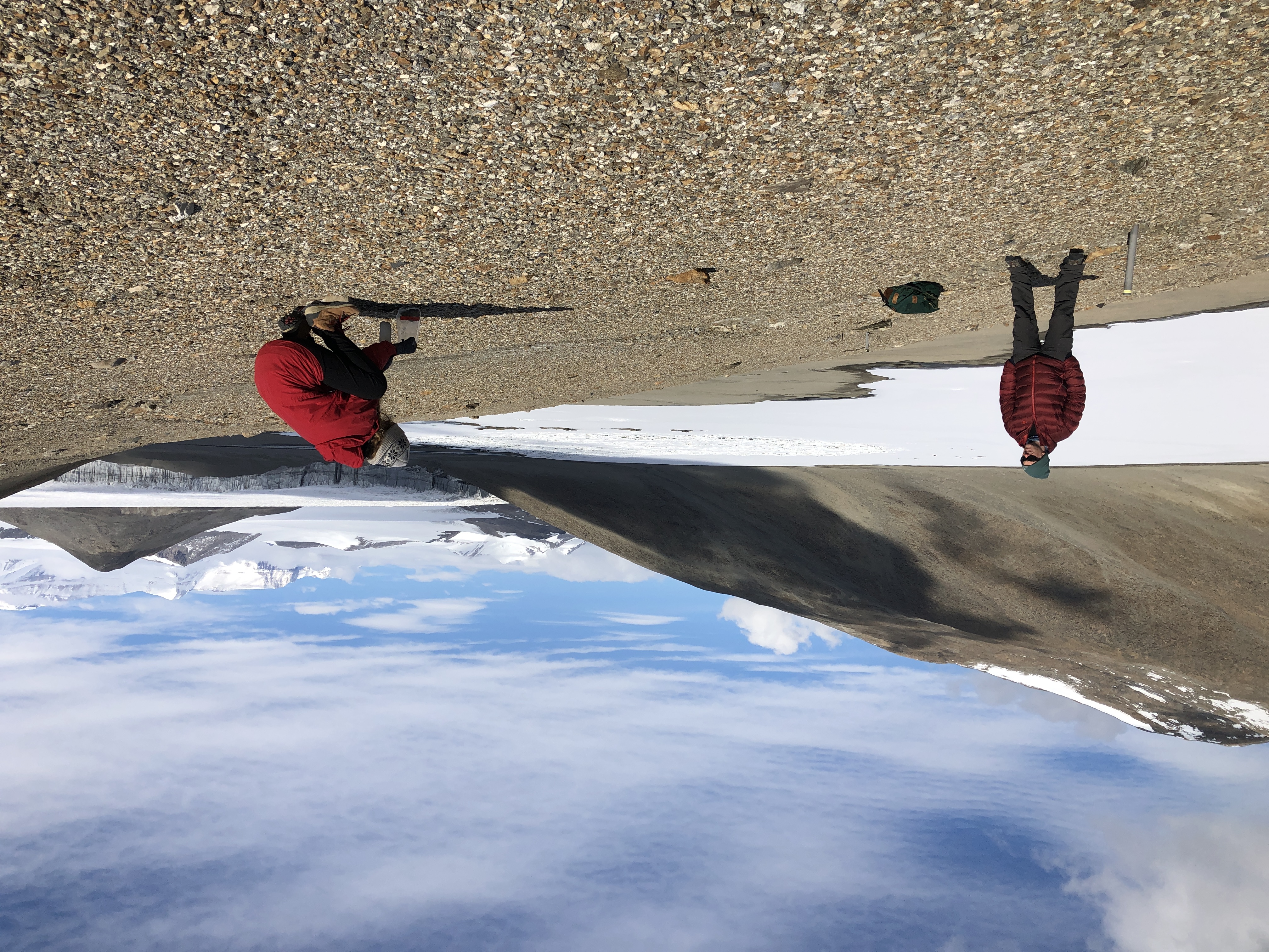 Scientist doing research on ice