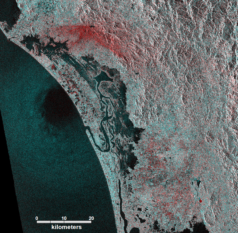 image of of landfall of the eye of Hurricane Willa