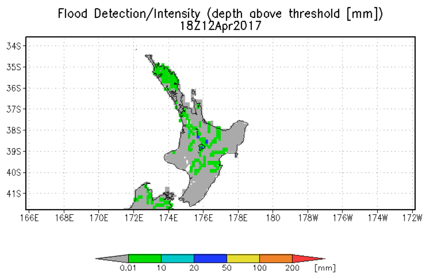 Flood Detection Intensity Graph 