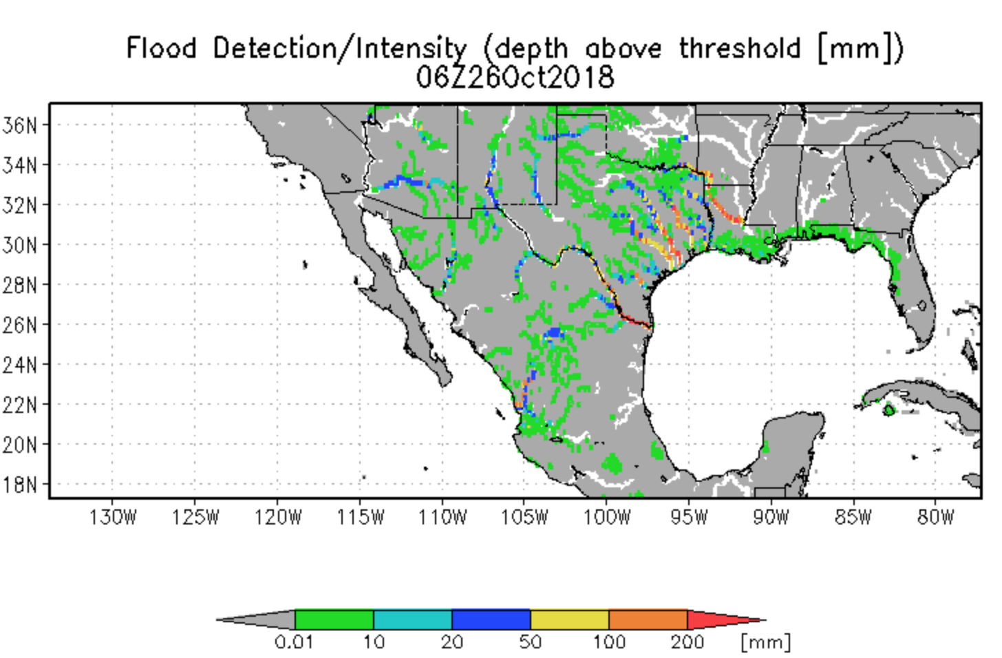 Image of map North America Flood Prediction