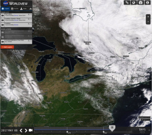 MODIS True color image of floods in Quebec