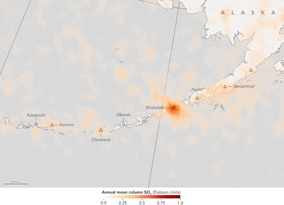 Volcanic sulfur dioxide emissions detected by the Aura satellite