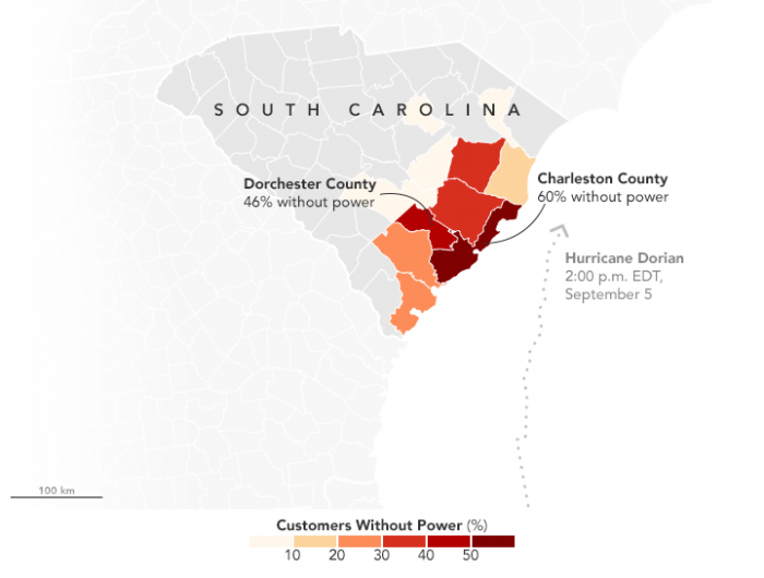 Power outage map.