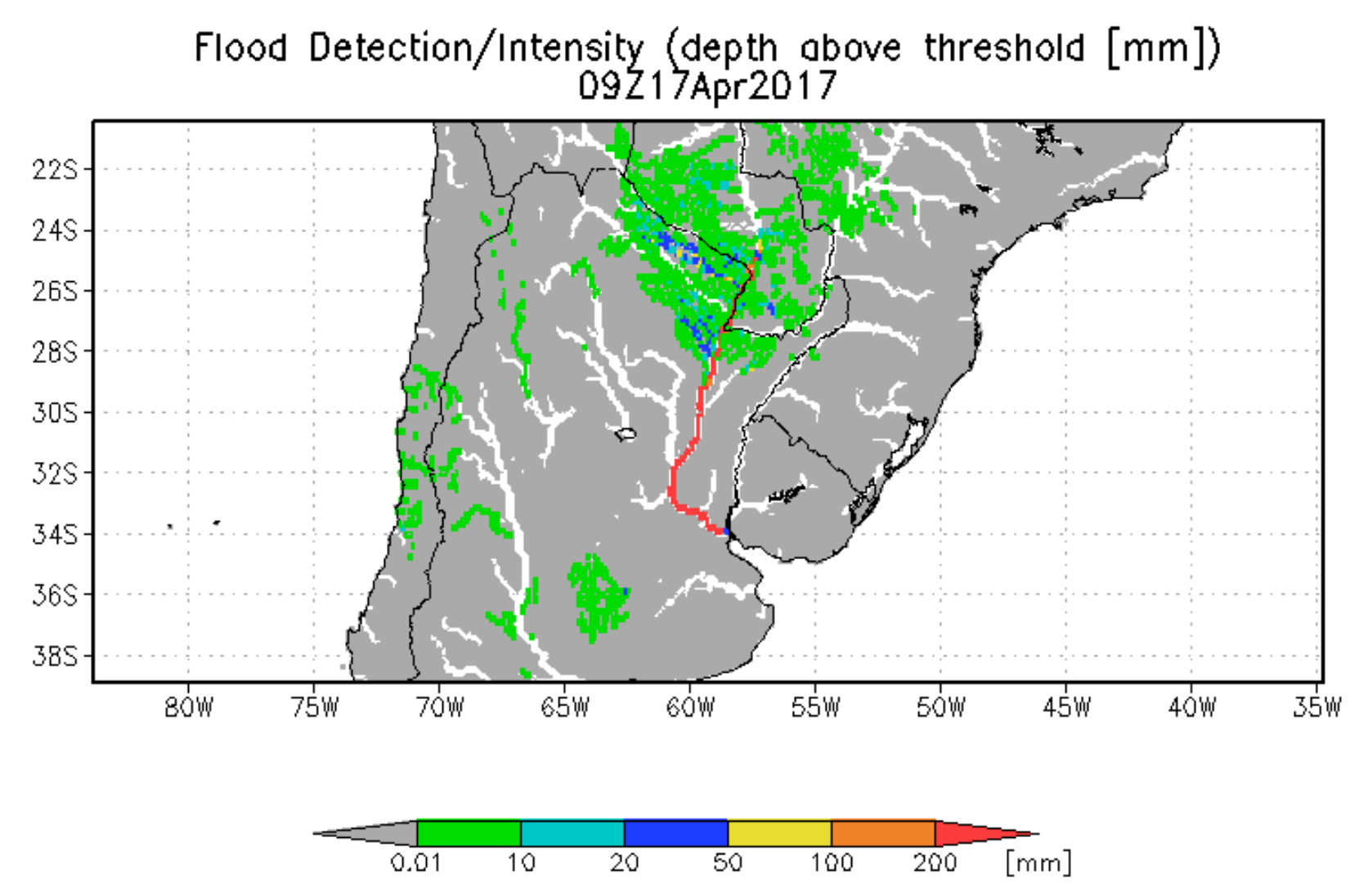 Image of flood detection map 