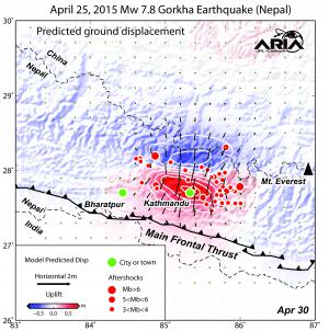 NASA/Caltech Team Images Nepal Quake Fault Rupture, Surface Movements