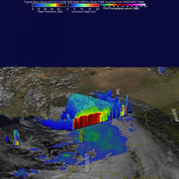 GPM captured this image of Hurricane Harvey