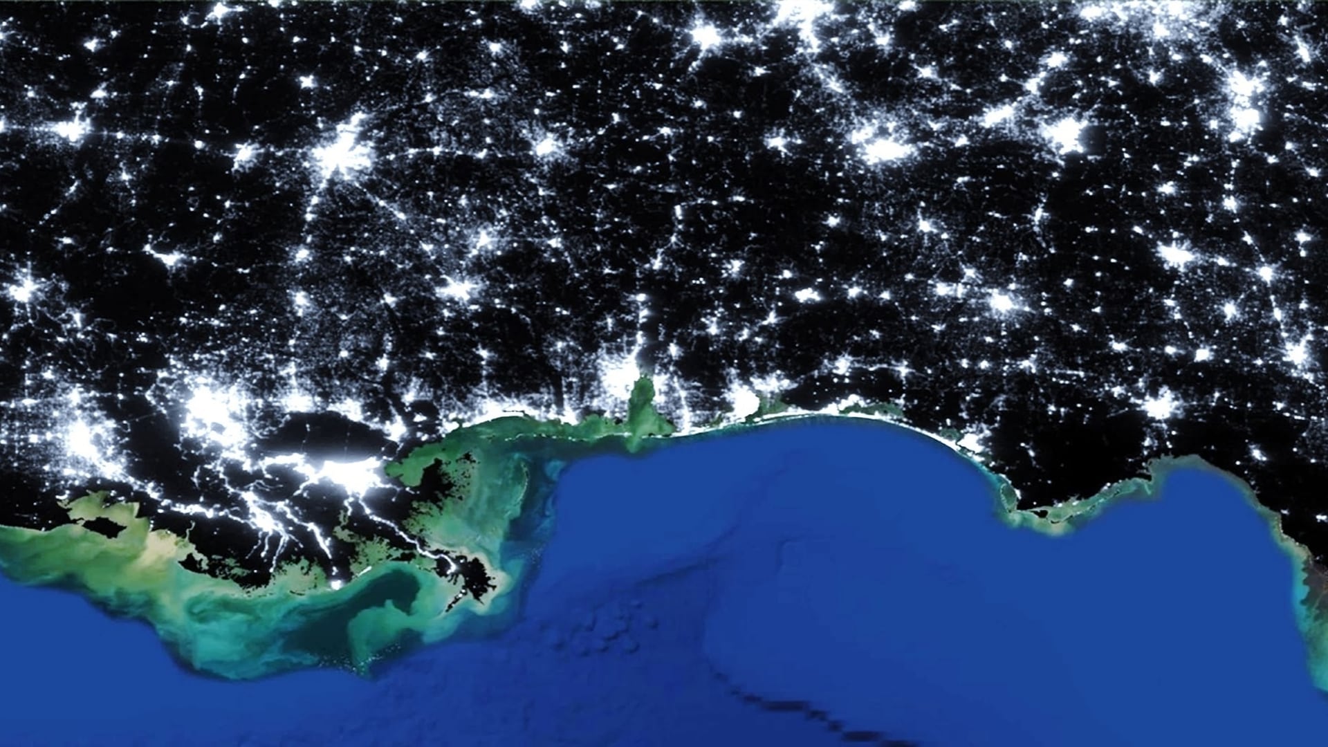 The Skyglow Estimation Toolbox (SET) generates light pollution maps based on Suomi NPP VIIRS Day/Night Band imagery from NCEI’s Earth Observation Group (2014 to 2018). This image captures the skyglow around Gulf Island National Seashore. Lighter areas indicate regions where local stakeholders should implement light pollution reduction measures. SET allows park managers to use NPP VIIRS to estimate skyglow from any location, which in turn informs light pollution management decisions for wildlife conservation and night sky viewing.