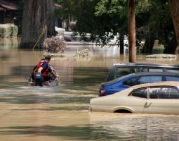 getting out from underwater