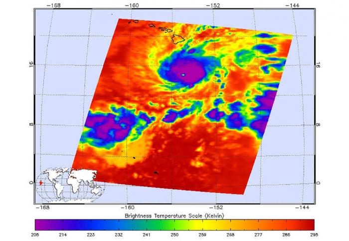 Image of Hurricane Lane via AIRS technology 