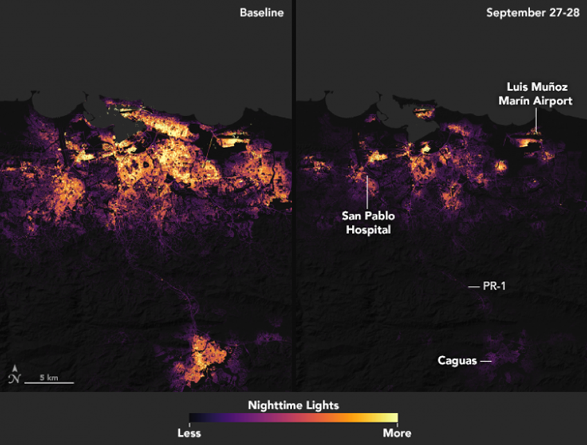 Power outages across Puerto Rico after Hurricane Maria