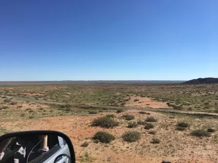 photo of car mirror in Mongolia