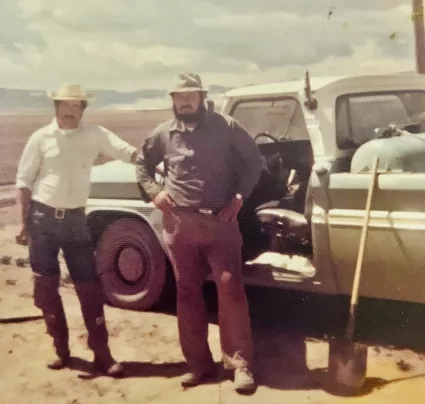 Photo of Alberto Guzman's father and friend