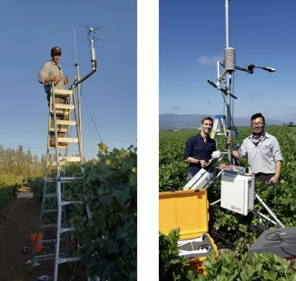 Photos of Alberto Guzman's scientific team in the field