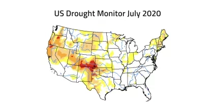 US Drought Monitor Map July 2020