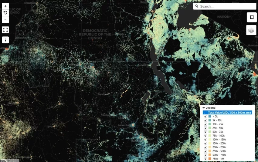 METEOR Building Exposure Map Africa 2020