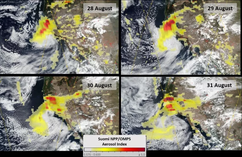 Suomi-NPP data from California Fires