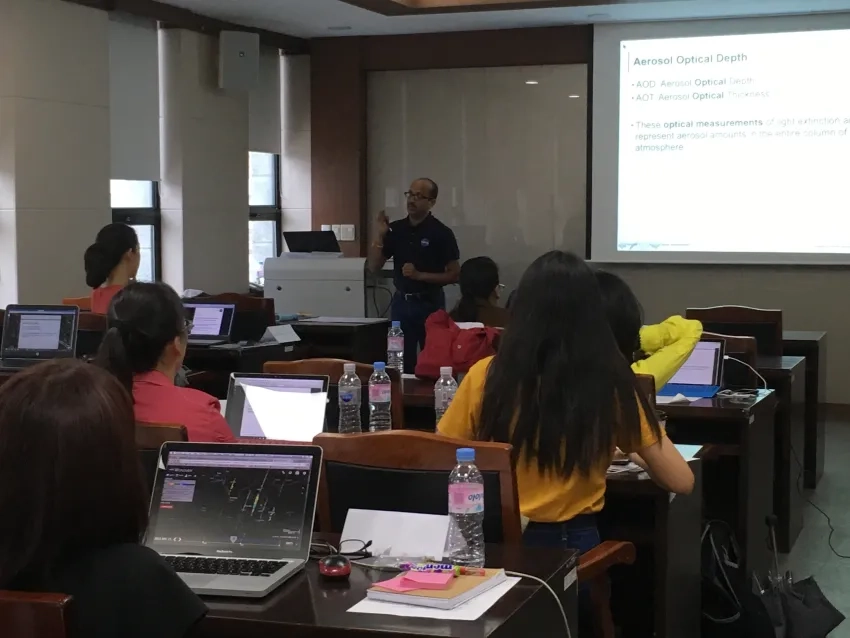 ARSET's Pawan Gupta delivers a training