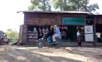 Photo of Tatiana Loboda on a motorcycle