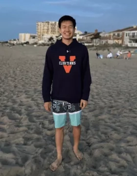 Jonathan Mo enjoying a day at the Virginia shore