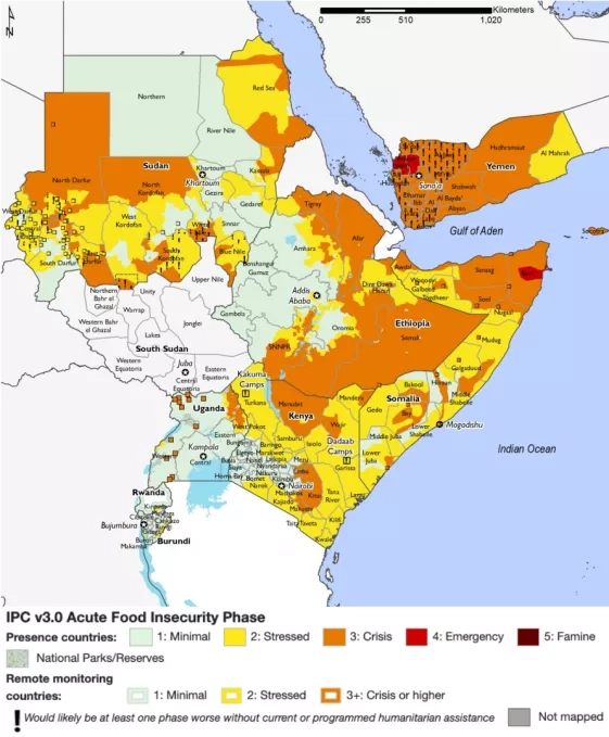 map of Eastern Africa