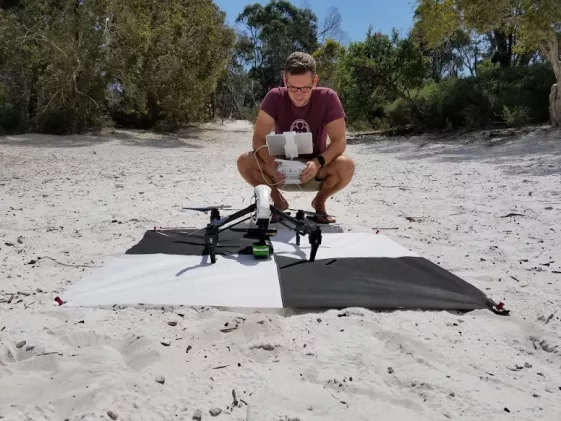 Josh Kelly doing field work in Australia