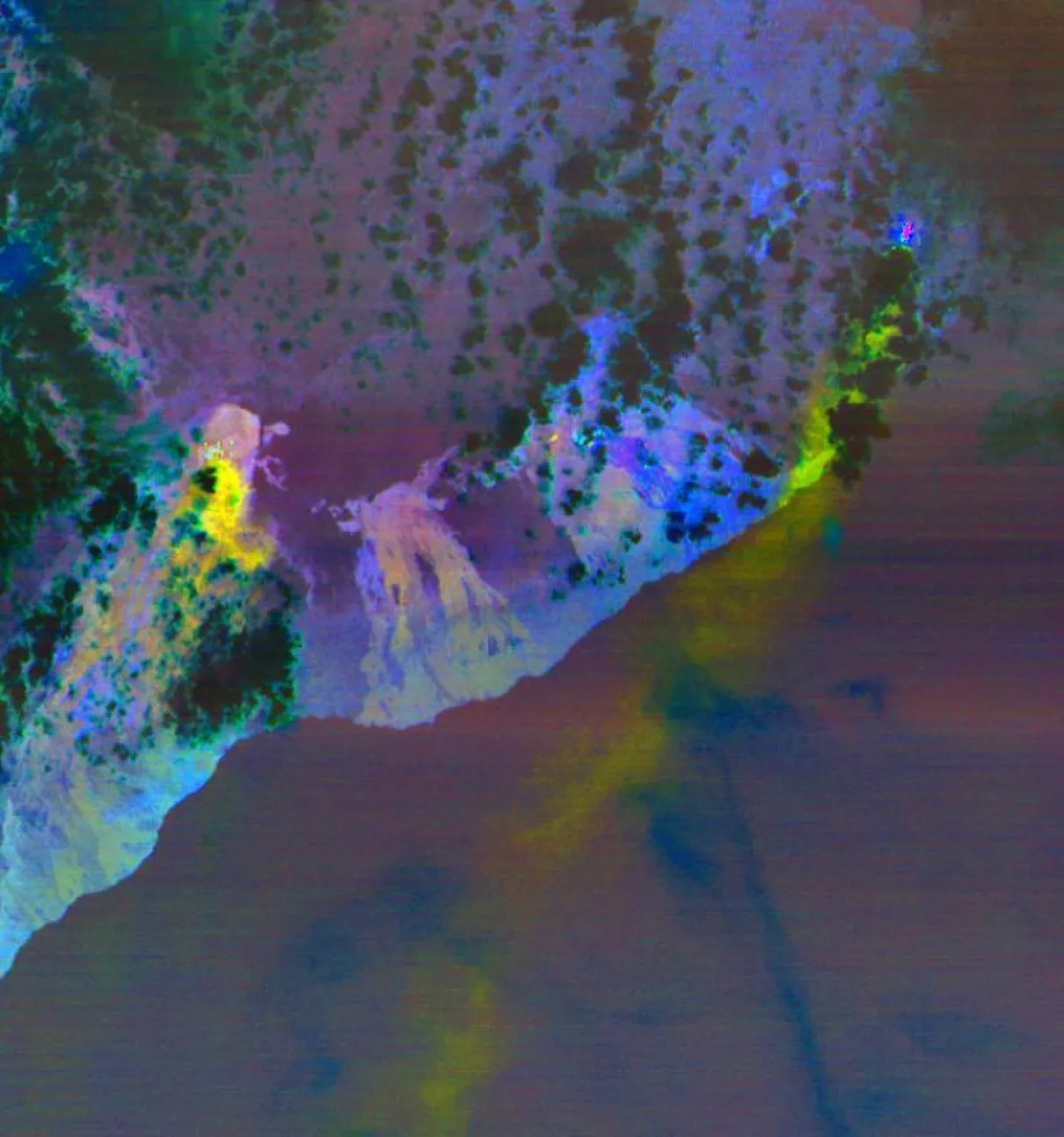 Image of sulfur dioxide plumes from Hawai'i volcano