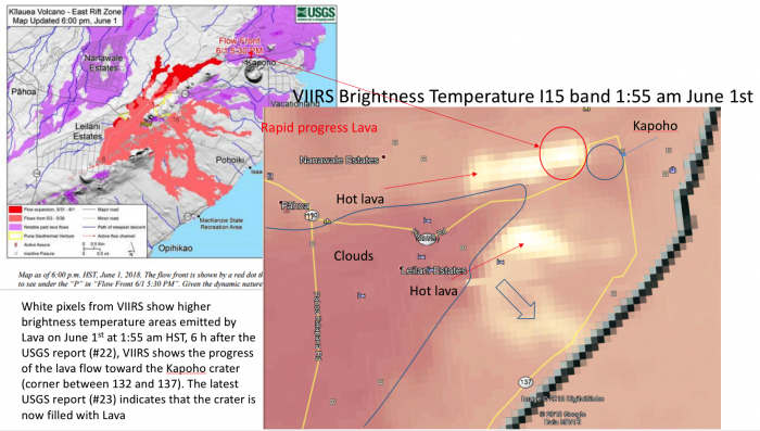 Thermal map of data from Kilauea Eruption.