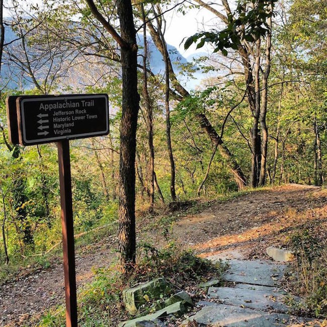 Appalachian trail near Jefferson Rock, in West Virginia.