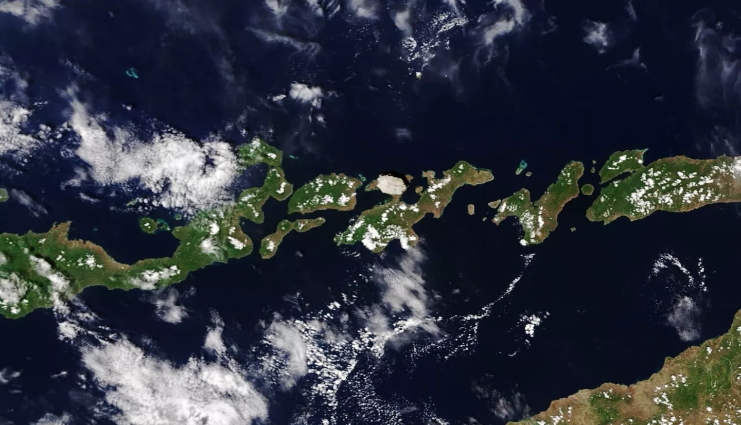 MODIS Image of the November 2020 Lewotolo Eruption