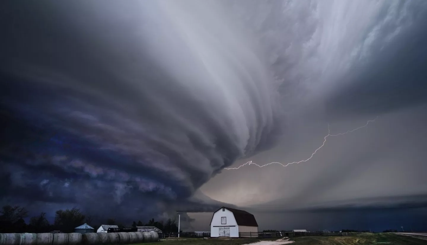 Supercell thunderstorm over Nebraska