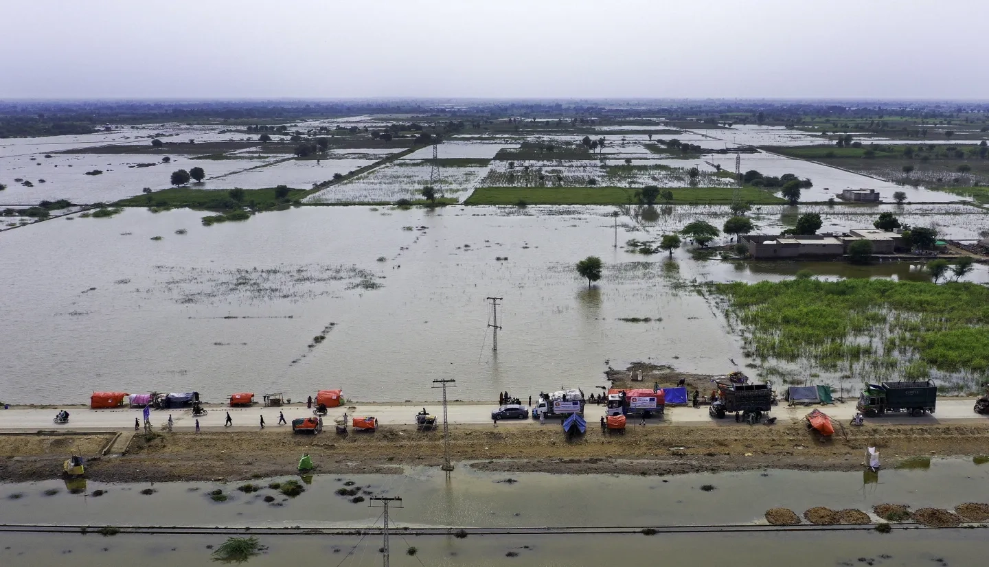 Humanitarian aid is deployed to survivors of the devastating 2022 Pakistan floods.