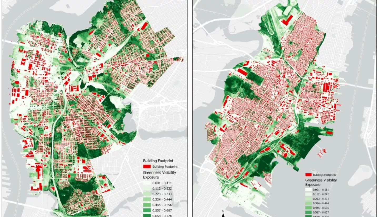 Visible (eye-level) green exposure in Camden and Jersey City, NJ.