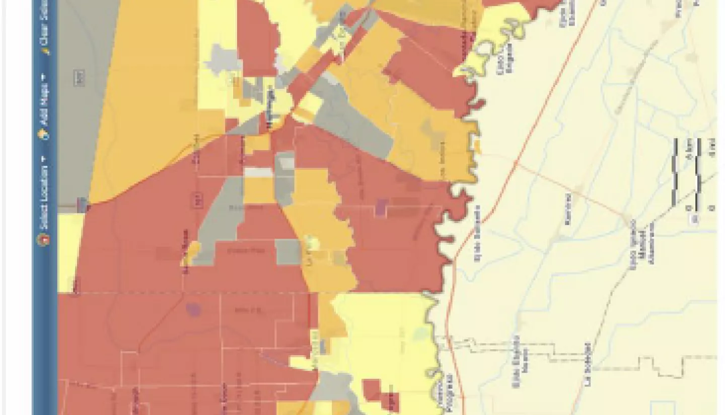 Environmental Justice (EJ) Index for PM2.5 in the Lower Rio Grande Valley Region