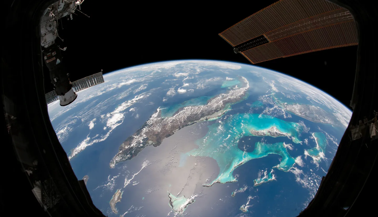 Photo of the Caribbean taken by astronauts aboard the International Space Station.