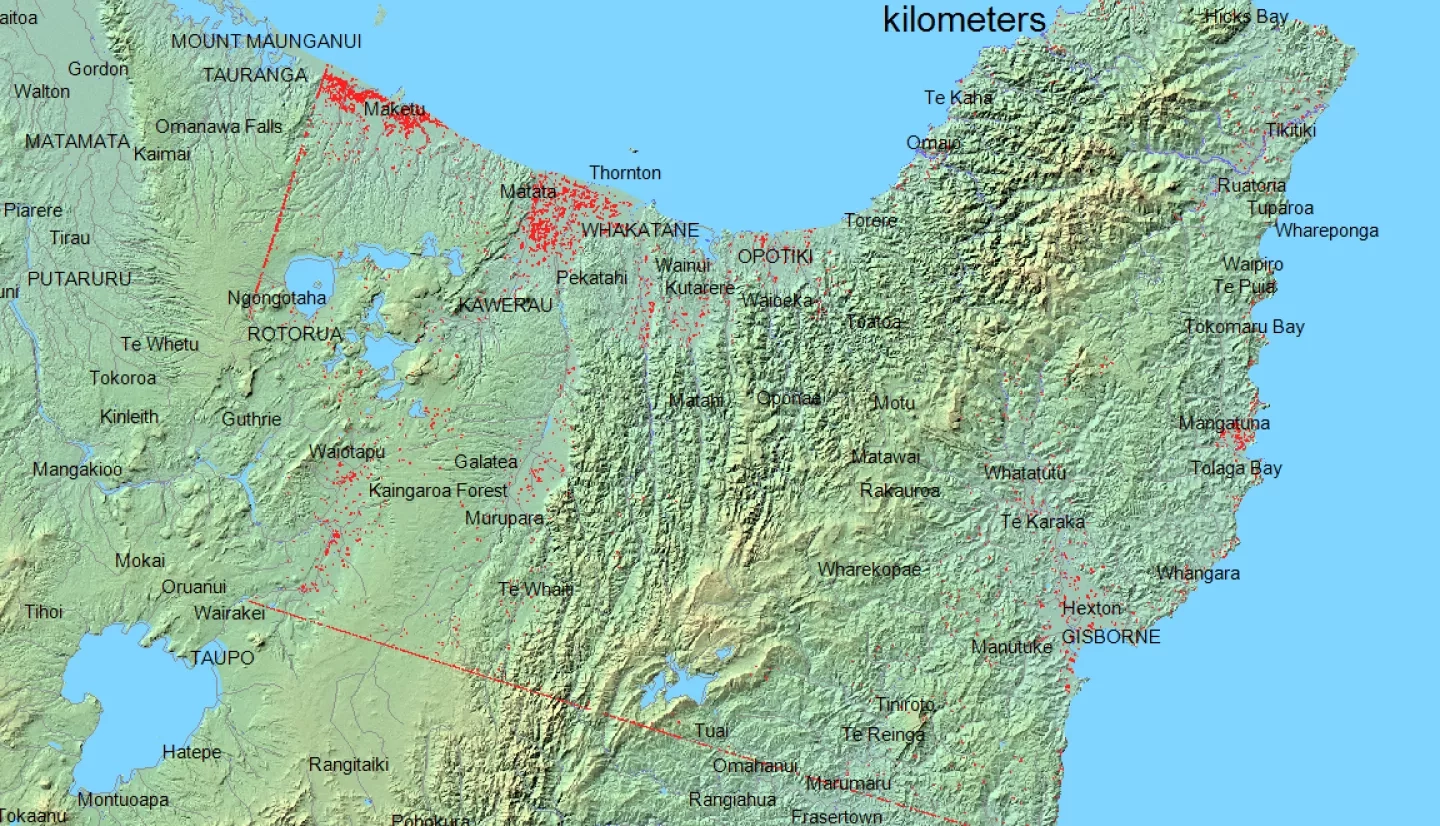 SAR flood maps of 2017 New Zealand floods.