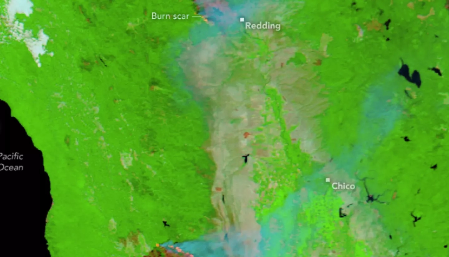 Aqua MODIS data acquired August 2nd, 2018. 