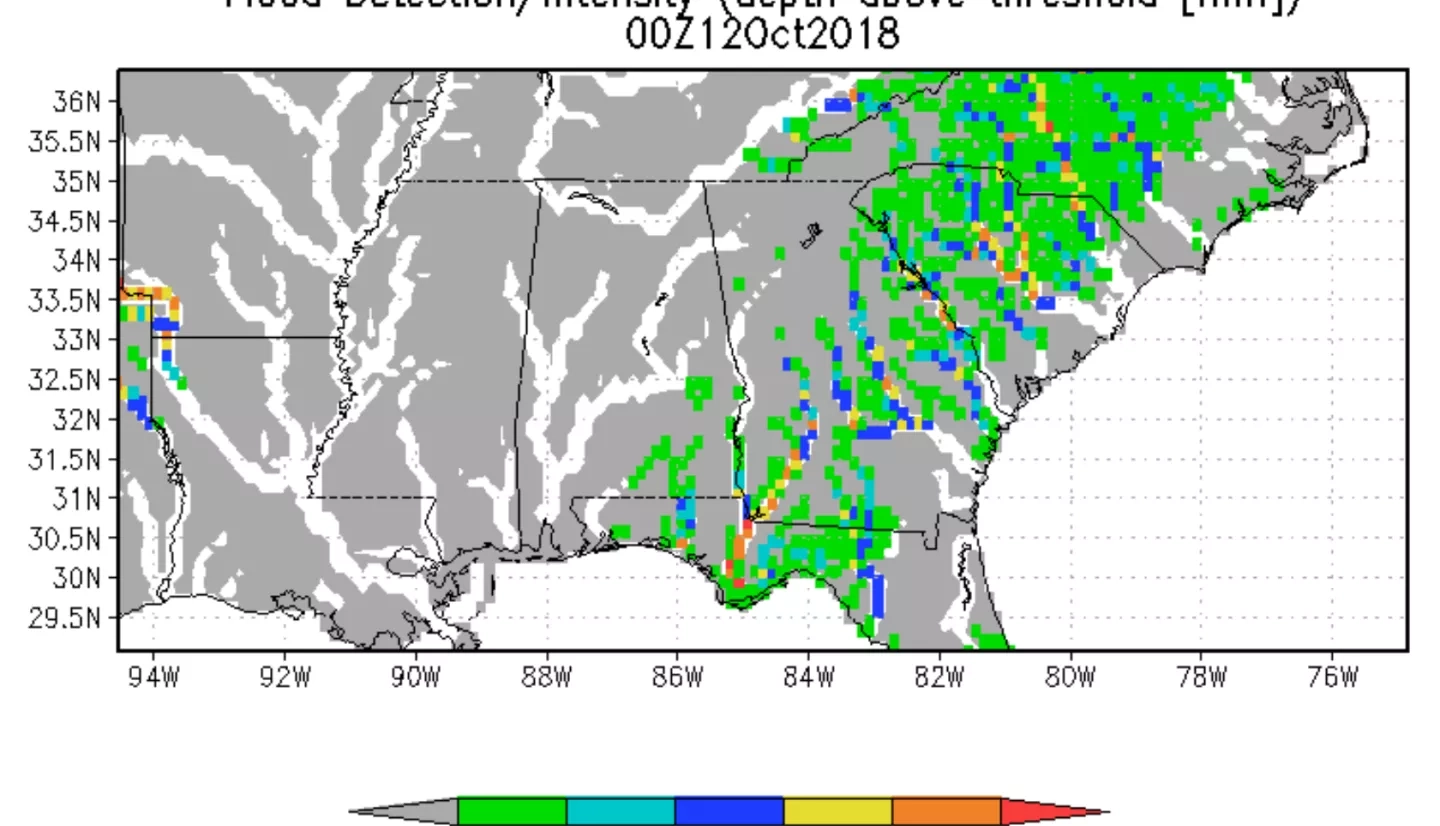 Flood Detection / Intensity from GFMS 