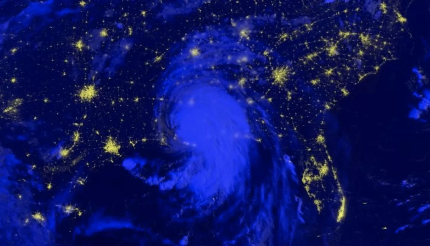 This day/night-band imagery of Hurricane Ida was captured by the VIIRS instrument onboard the NASA/NOAA Suomi-NPP satellite early the morning of Aug. 30, 2021. Day/night-band imagery is useful for identifying nighttime lights from cities and can be used to monitor for loss of light which may indicate power outages in the wake of a disaster. Credits: NASA