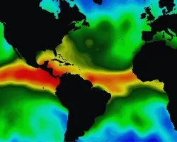 Global Views of Atmospheric Water Vapor: First Data from OSTM/Jason-2 Advanced Microwave Radiometer