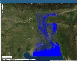 Screenshot from the HydroSAR Viewer GEOGloWS Hackathon App