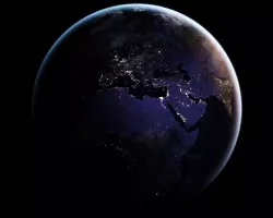 earth at night